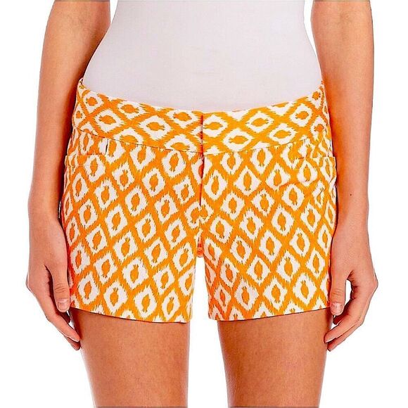 Lilly Pulitzer Ellie Shorts Orange Fish Print 4 - Picture 1 of 6